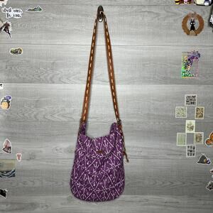 Purple ROXY Boho Cross Body Satchel Bag Tote